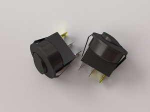 round rocker switch 3D-Modell
