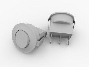 round rocker switch 3D-Modell