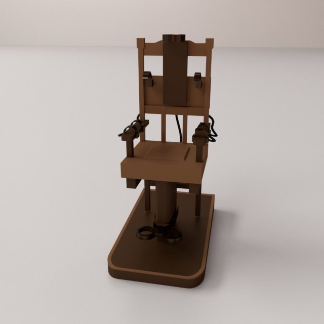 electric chair 3D Model .c4d .max .obj .3ds .fbx .stl .blend 