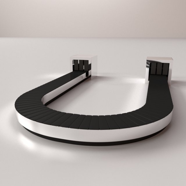 baggage carousel 3D Model .c4d .max .obj .3ds .fbx .stl .blend 