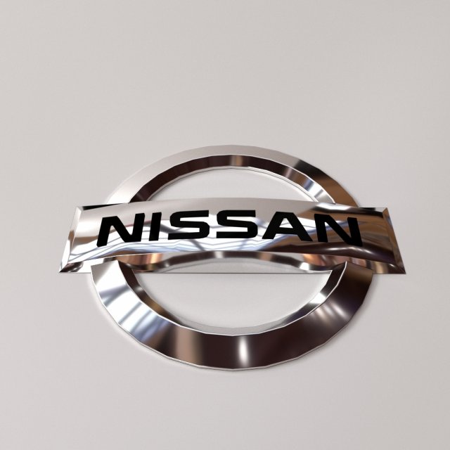 nissan logo 3Dモデル .c4d .max .obj .3ds .fbx .stl .blend 