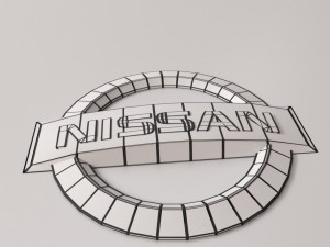 nissan logo 3Dモデル
