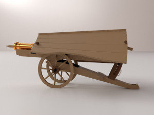 spingarde with canopy 3D Model