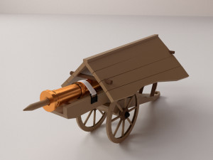 spingarde with canopy 3D Model