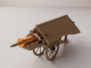 spingarde with canopy 3D Model