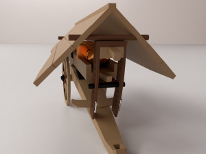 spingarde with canopy 3D Model
