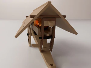 spingarde with canopy 3D Model