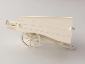 spingarde with canopy 3D Model