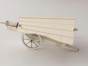spingarde with canopy 3D Model