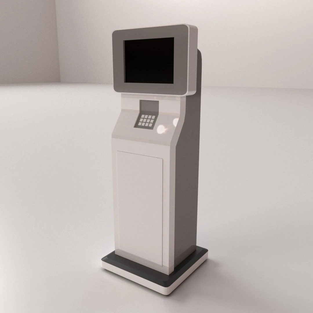 computer kiosk v2 3D Model .c4d .max .obj .3ds .fbx .stl .blend 