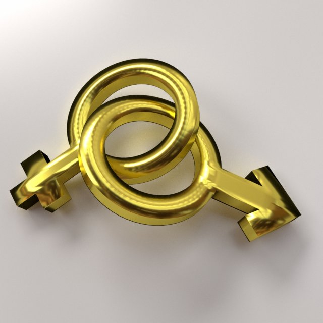 gender symbol Modèle 3D .c4d .max .obj .3ds .fbx .stl .blend 