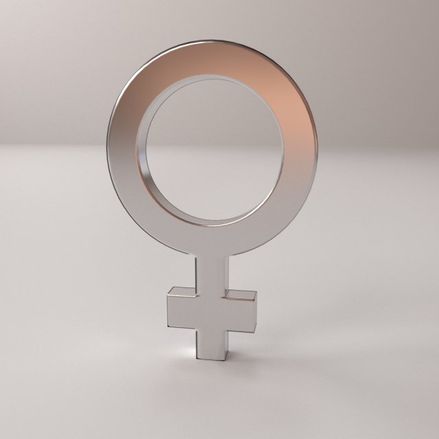 female symbol 3D Model .c4d .max .obj .3ds .fbx .stl .blend 