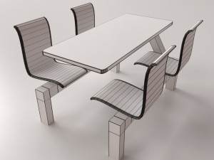 restaurant furniture v2 3D 模型
