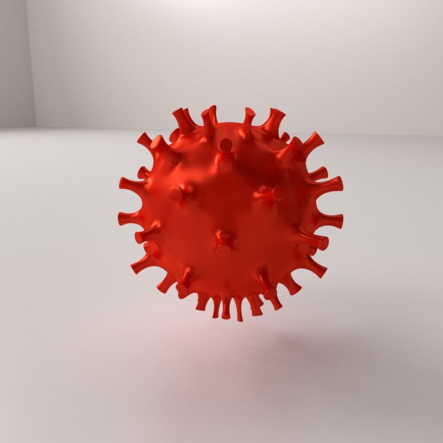 covid19 3D Модель .c4d .max .obj .3ds .fbx .stl .blend 