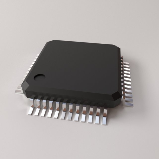 qfp ic Model 3D .c4d .max .obj .3ds .fbx .stl .blend