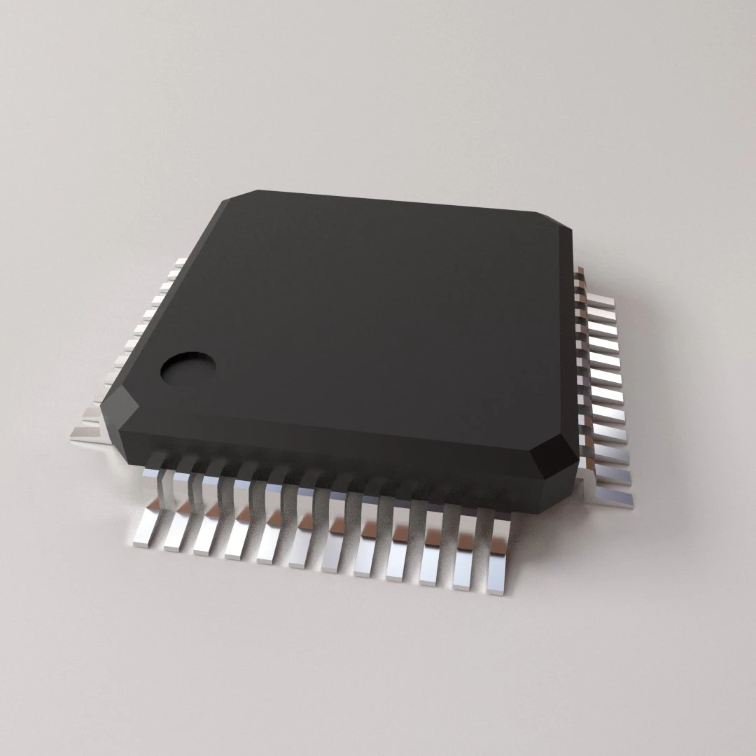qfp IC Modelo 3D .c4d .max .obj .3ds .fbx .stl .blend 