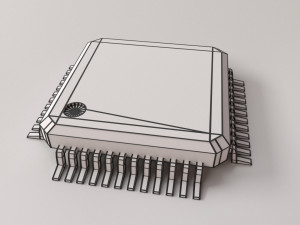 qfp ic Model 3D
