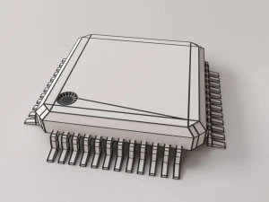 qfp IC Modelo 3D