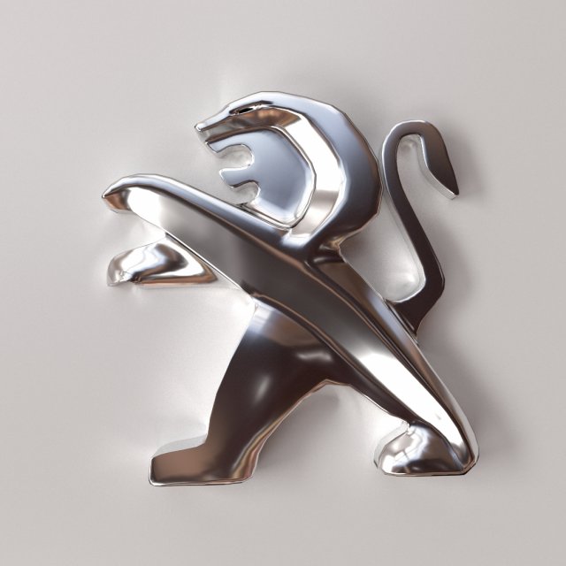 peugeot logo 3D 모델 .c4d .max .obj .3ds .fbx .stl .blend