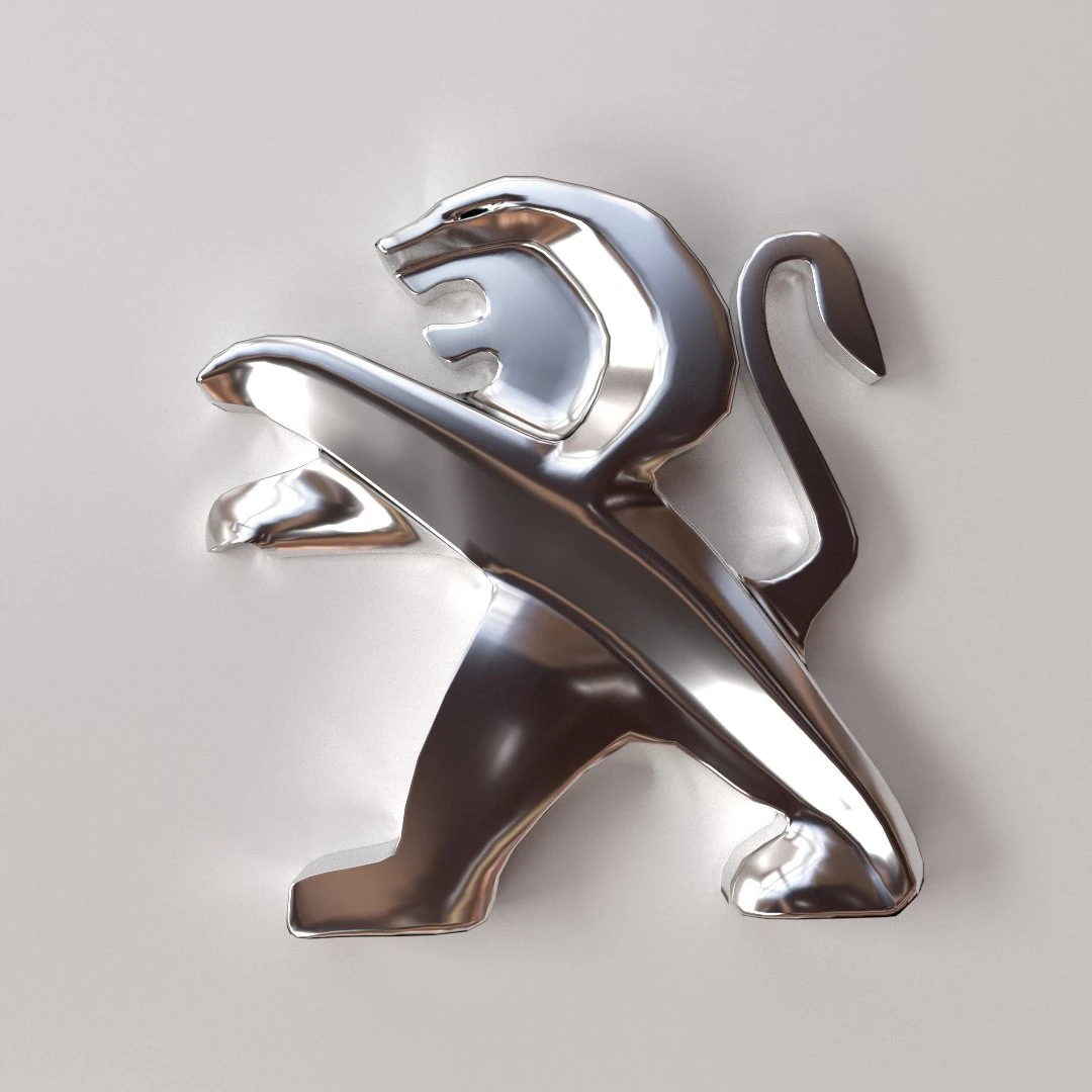 peugeot logo 3D Model .c4d .max .obj .3ds .fbx .stl .blend 