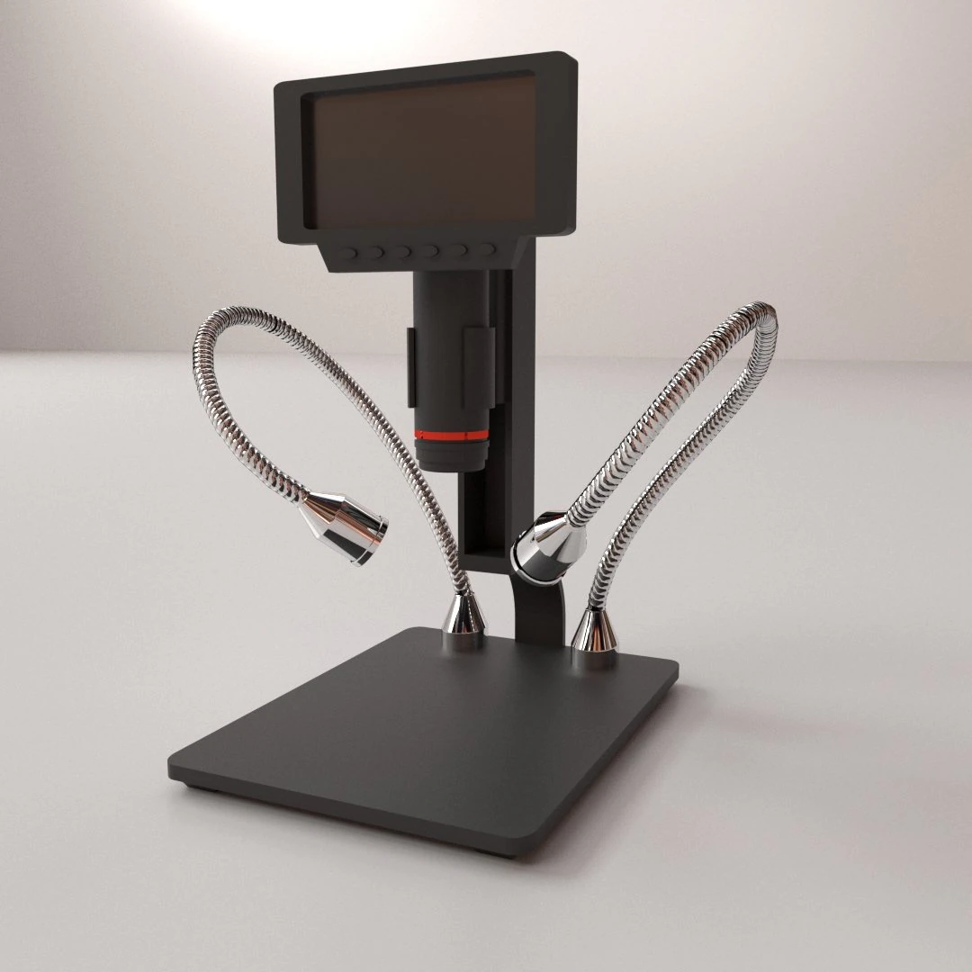 digital microscope 3D Model .c4d .max .obj .3ds .fbx .stl .blend 