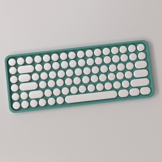 keyboard v2 3D-Modell .c4d .max .obj .3ds .fbx .stl .blend 