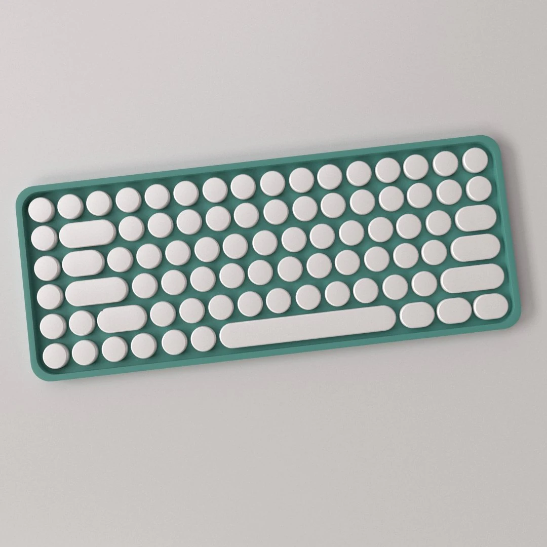 keyboard v2 3D Model .c4d .max .obj .3ds .fbx .stl .blend 
