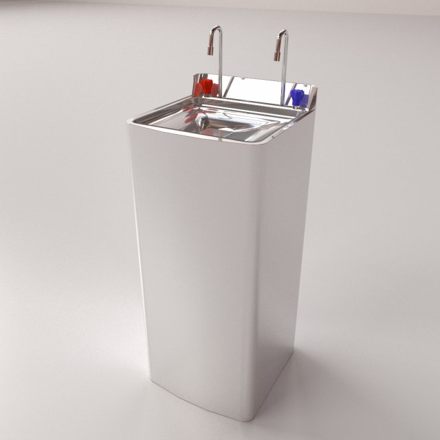 drinking fountain 3D मॉडल .c4d .max .obj .3ds .fbx .stl .blend 