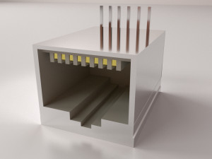 rj45 female socket 3D Model