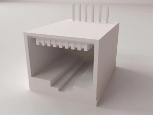 rj45 female socket 3D Model