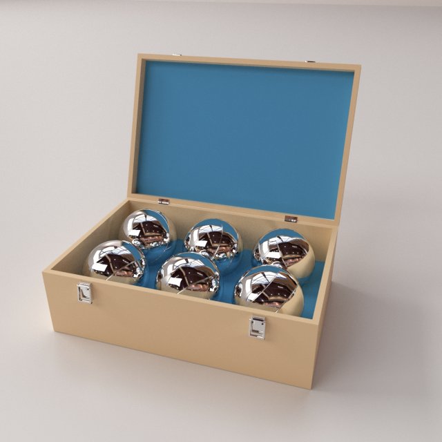 petanque ball 3D Model .c4d .max .obj .3ds .fbx .stl .blend 