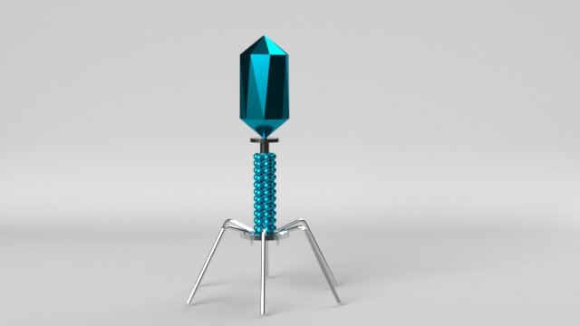 bacteriophage 3D 모델 .c4d .max .obj .3ds .fbx .stl .blend 