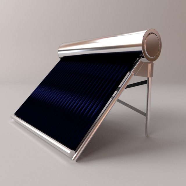 water heating solar panel Modelo 3D .c4d .max .obj .3ds .fbx .stl .blend 