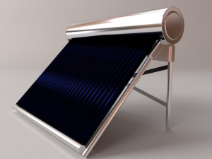 water heating solar panel 3D Model