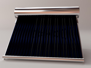 water heating solar panel Modelo 3D
