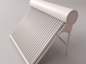 water heating solar panel Modelo 3D