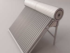 water heating solar panel Modelo 3D