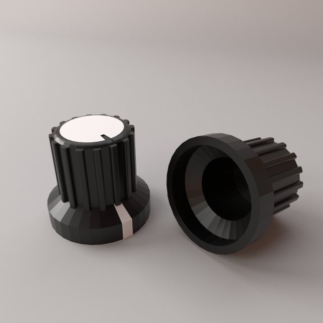rotary knob Model 3D .c4d .max .obj .3ds .fbx .stl .blend 