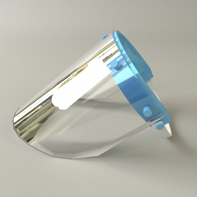 face shield 3D Model .c4d .max .obj .3ds .fbx .stl .blend 