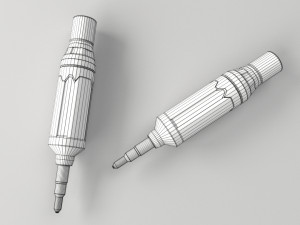 male stereo jack 3Dモデル