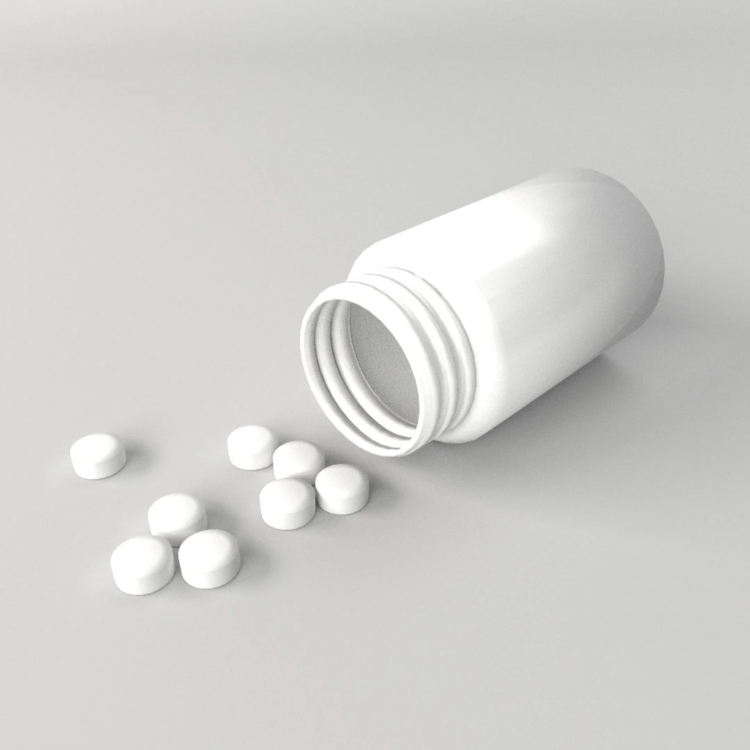 spilled pill bottle 3D Model .c4d .max .obj .3ds .fbx .stl .blend