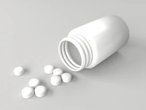 розлита пляшка таблетки 3D Модель