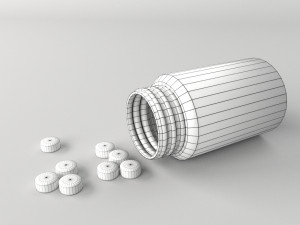 spilled pill bottle 3Dモデル