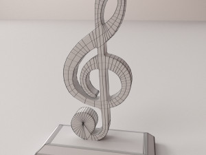 music trophy 3D Model