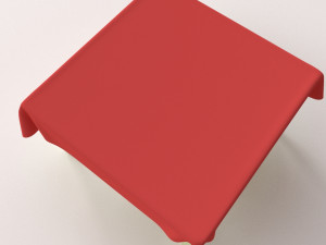 table with cloth v2 3D-Modell