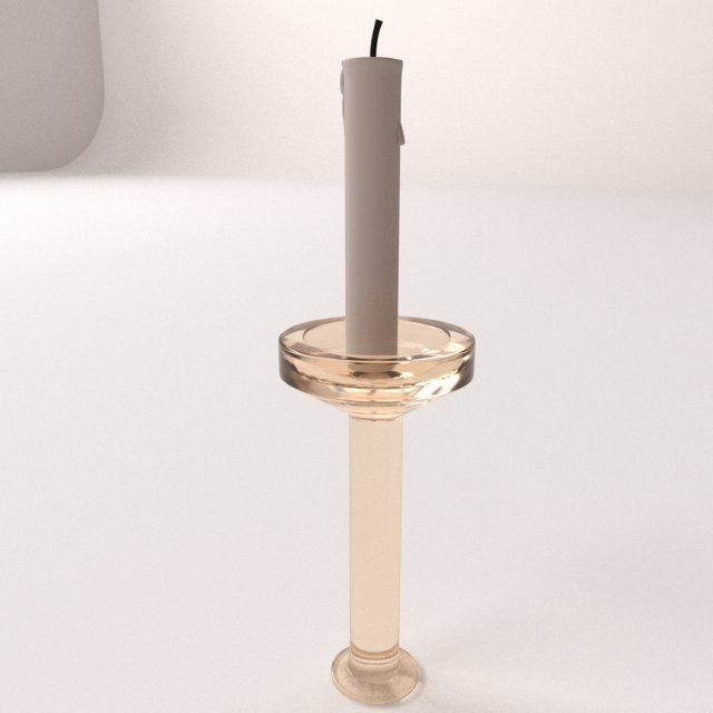 candle stick 3D 模型 .c4d .max .obj .3ds .fbx .stl .blend 