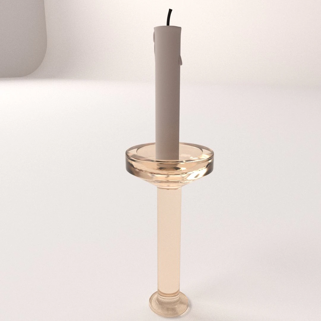 candle stick 3D Model .c4d .max .obj .3ds .fbx .stl .blend 