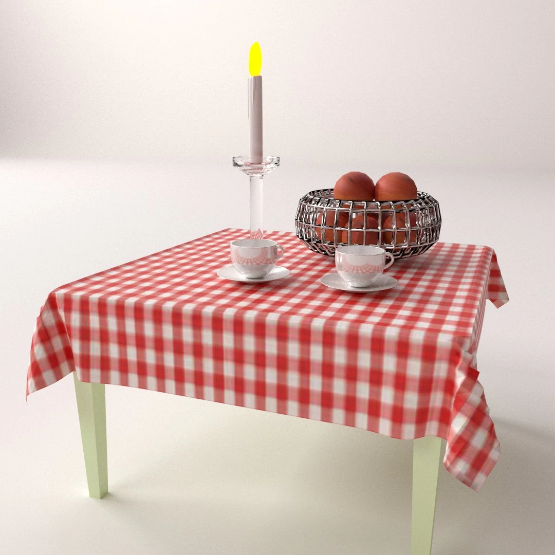 dining scene 3D Model .c4d .max .obj .3ds .fbx .stl .blend