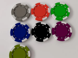 fiches da poker Modello 3D