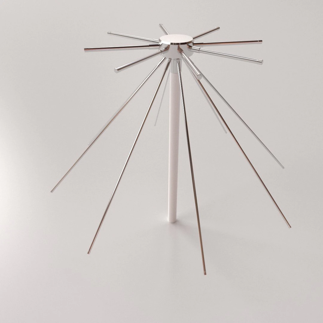 discone antenna 3D Model .c4d .max .obj .3ds .fbx .stl .blend 